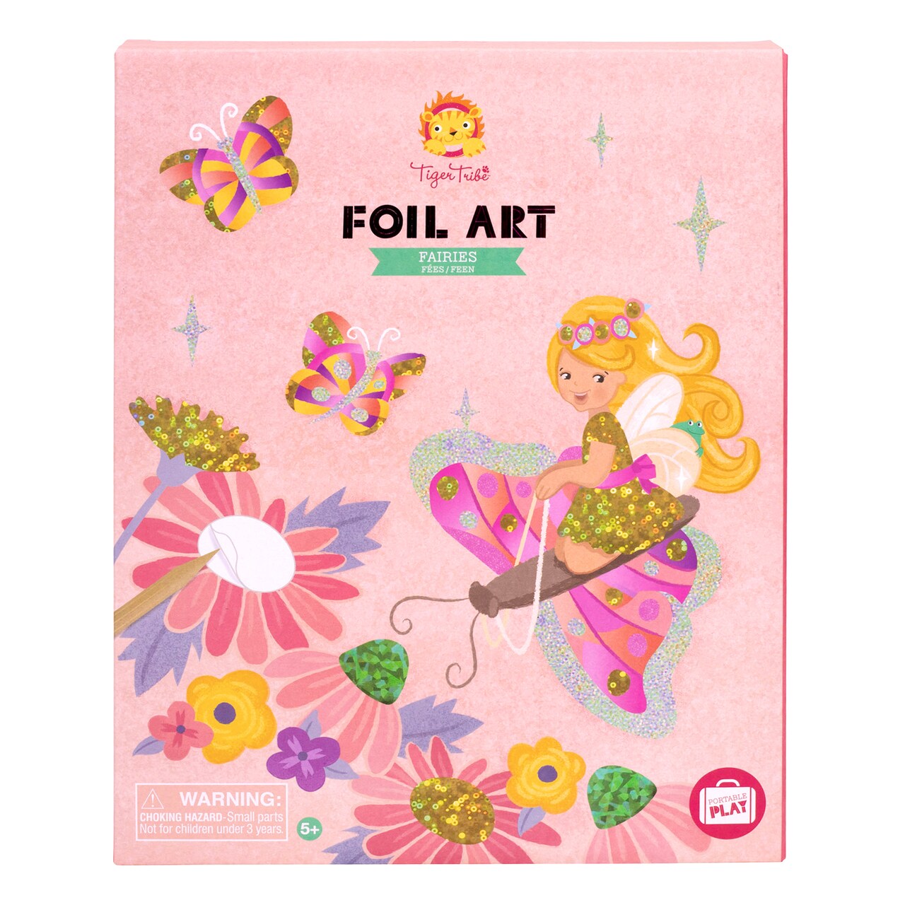 Tiger Tribe: Foil Art - Fairy - Activity Set, Foil Sheets, Magical Themed Art Cards, Create Holographic Scenes, Kids Ages 5+